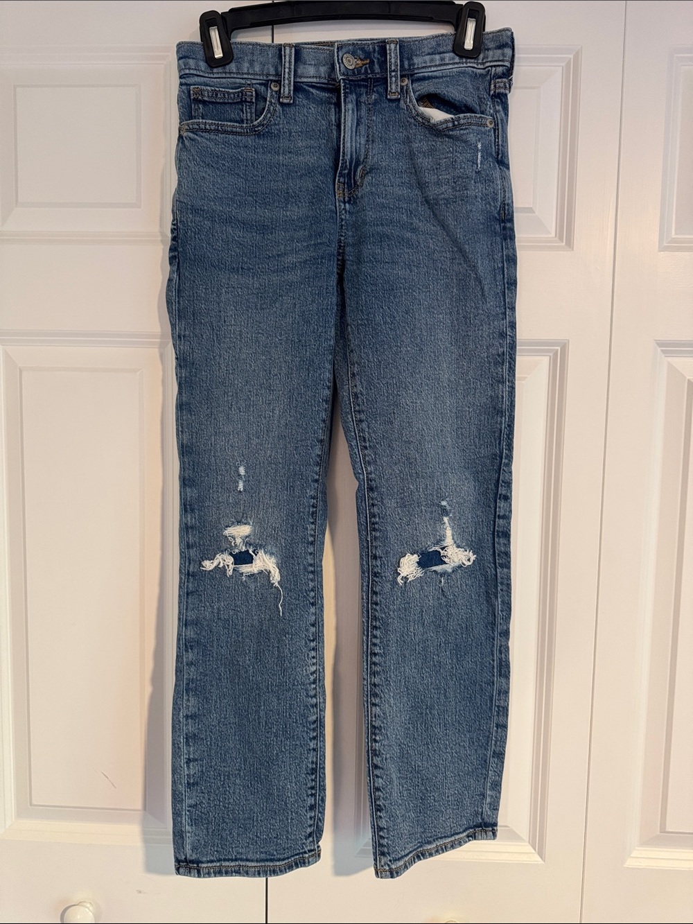 Old Navy Medium Blue Kids Distressed Jeans Slim